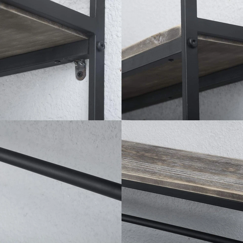  毛巾架浴室储物架厕所带毛巾架100% Bamb — 第 4/4 张图片