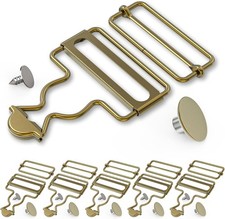 6 Sets Durable Metal Overall Buckles Replacement, Overall Clasp Replacement