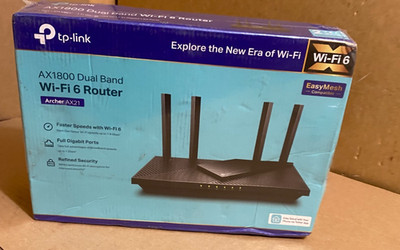 TP-Link AX1800 WiFi 6 Router V4 (Archer AX21)   Dual Band Wireless Internet Rout