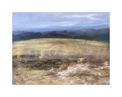 Original handgemalte Kunst von Helen Stamp. Öl auf Papier mit Passepartout Gemälde