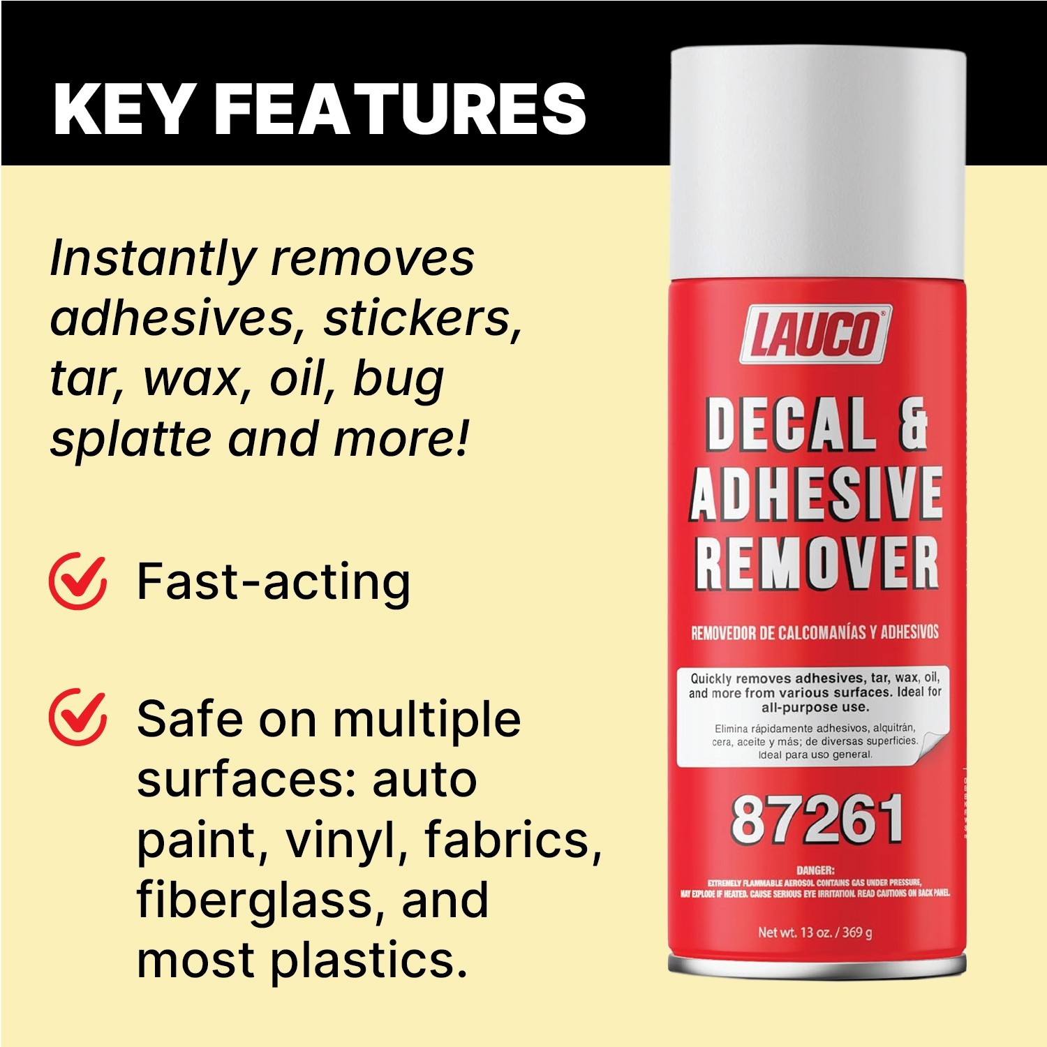 LAUCO Decal & Adhesive Remover – 13 oz Aerosol (12-Pack)