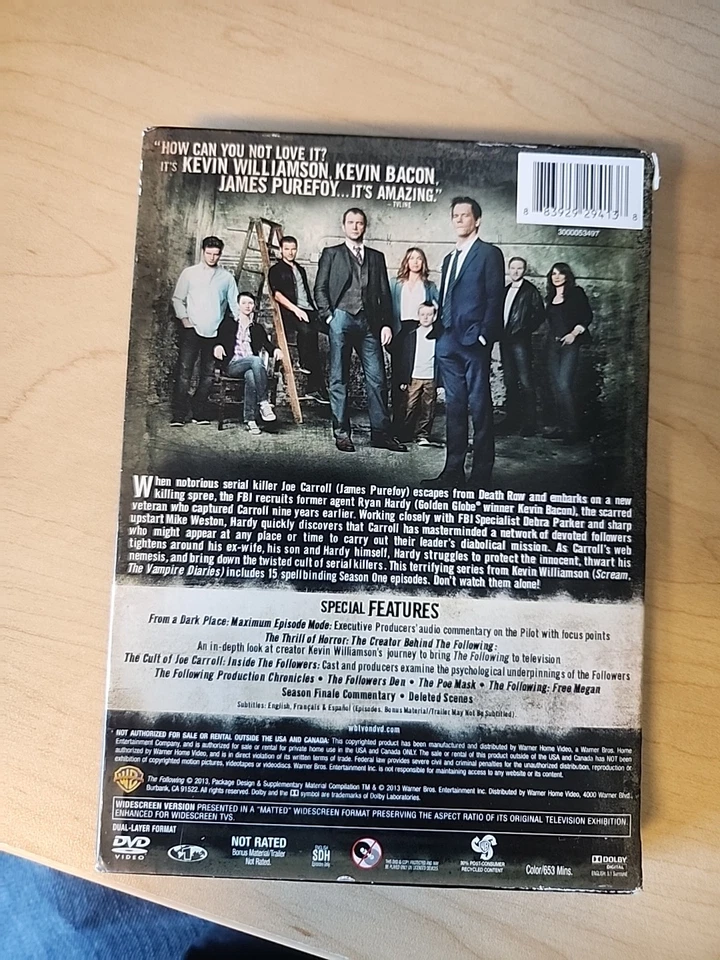 The Following: The Complete First Season (DVD, 2014, 4-Disc Set) - Image 2 of 4
