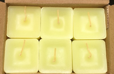 PartyLite LEMONGRASS Scent Plus Square Votive Candles K0291 NIB Lemon Grass HTF