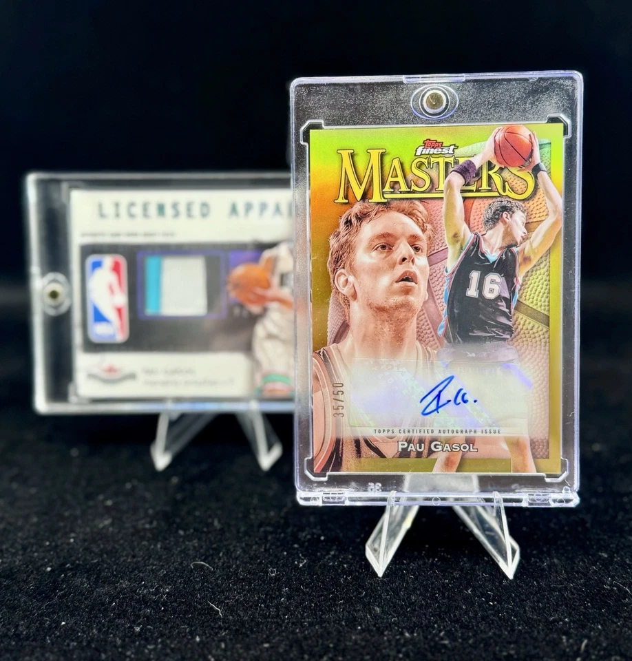 Lote de 2 Cartas Pau Gasol: 2003-04 Fleer Patchworks Jersey #d & 2023 Melhor Auto /50 - Imagem 2 de 4