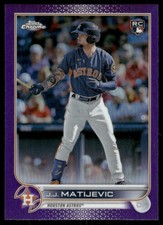 2022 Topps Chrome Update Series - J.J. Matijevic #USC190 Purple Refractor (RC)