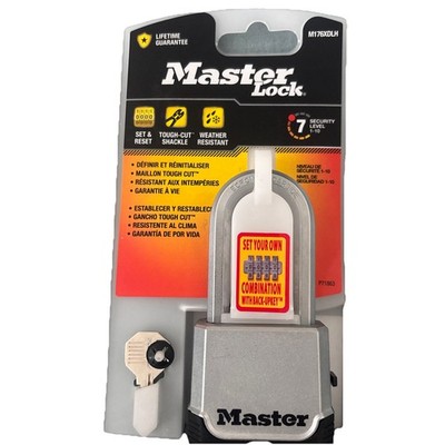 Master Lock M176XDLH Resettable Weather Resistant Combination Lock w/ Backup Key