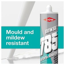 DOWSIL 785 Sanitary Acetoxy Silicone Sealant – White – Box of 6 (310ml)