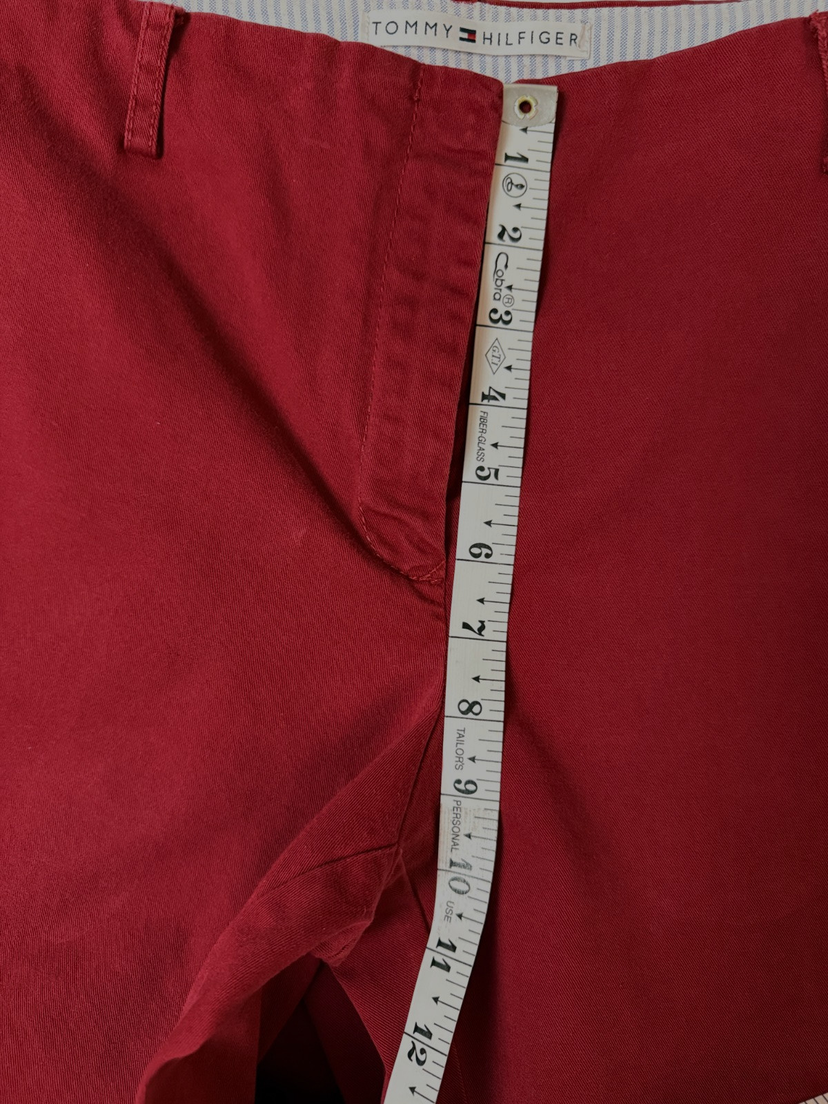 Tommy Hilfiger Women's Bright Red Cotton Pants Inseam 23" Straight Ankle Size 8 thumbnail 13