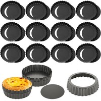 Tarteform Set Antihaft Hebeboden Quicheform Mini Kuchenform Backen 12 StüCk