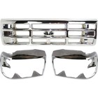 Grille Assembly Kit For 92-96 Ford F-150 F-250 Bronco 92-97 F-350 Headlight Door