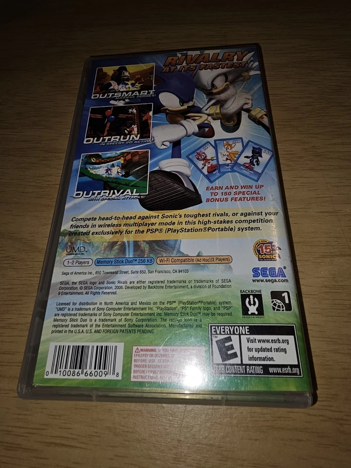 Sonic Rivals (Greatest Hits) (Sony PSP, 2006) - COMPLETE / CIB *TESTED - Image 2 of 4