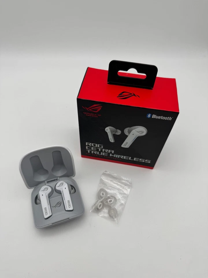 ASUS ROG Cetra True Wireless – Linker defekt – Moonlight White – ANC – Gebraucht - Bild 2 von 3