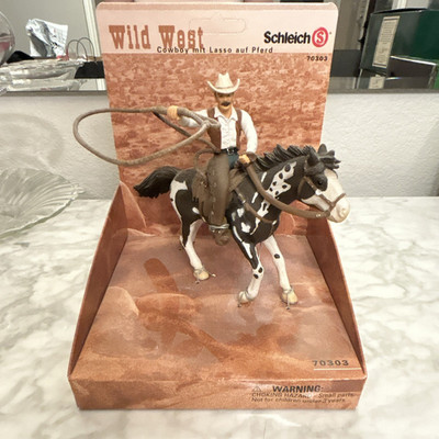 Schleich Wild West Cowboy & Horse Figure Set 70303 w/ Lasso Boxed