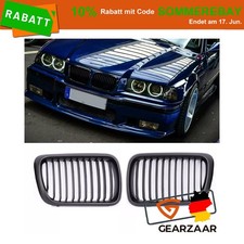K�hlergrill Grill SET Schwarz Glanz Einzelsteg f�r BMW 3er E36 Facelift ab 1996