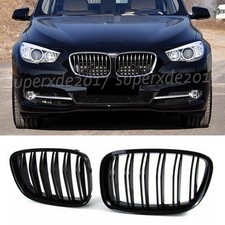 Sport Nieren Kühlergrill Grill Doppelsteg Glanz Schwarz Für BMW 5er GT F07 09-17