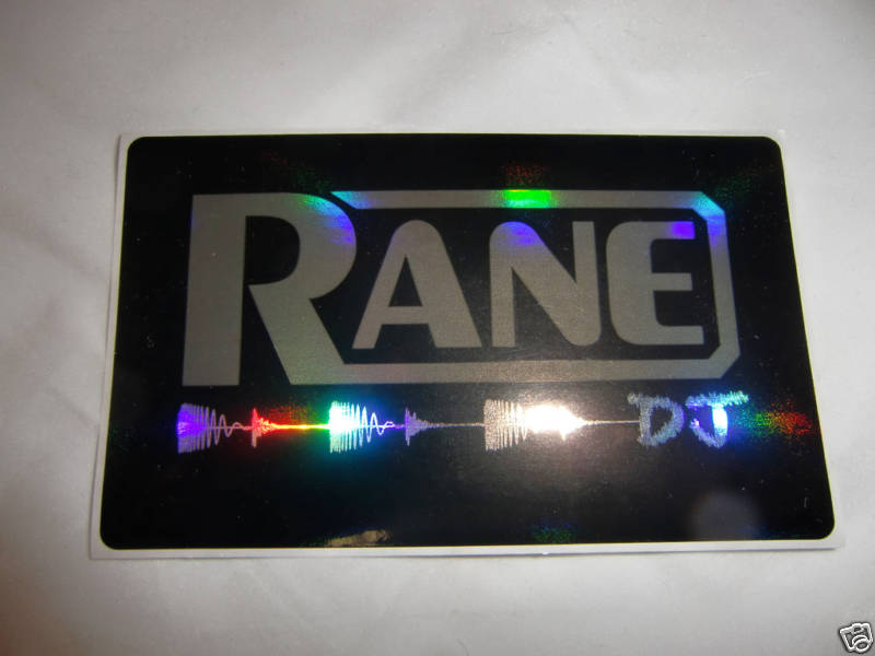 RANE PRO DJ MIXER CHROME ON BLACK DECAL STICKER NICE 