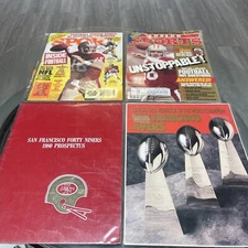San Francisco 49ers 1980 Prospectus 1989 Yearbook Joe Montana Magazine Lot