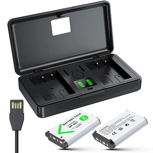 Lot de 2 accessoires d'appareil photo Sony Lithium Ion NP-BX1 et chargeur 2 c...