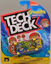 New Tech Deck SANTA CRUZ Skateboards Fingerboards Spongebob Squarepants Deck