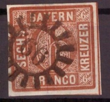 Bayern MiNr 4 II gestempelt mit MRS 99 F&uuml;ssen