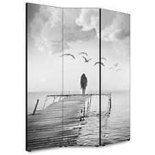 Lupia - Separe' per interni, Divisorio 135,6 x H 176 x P3,1 cm DONNA SUL PONTILE