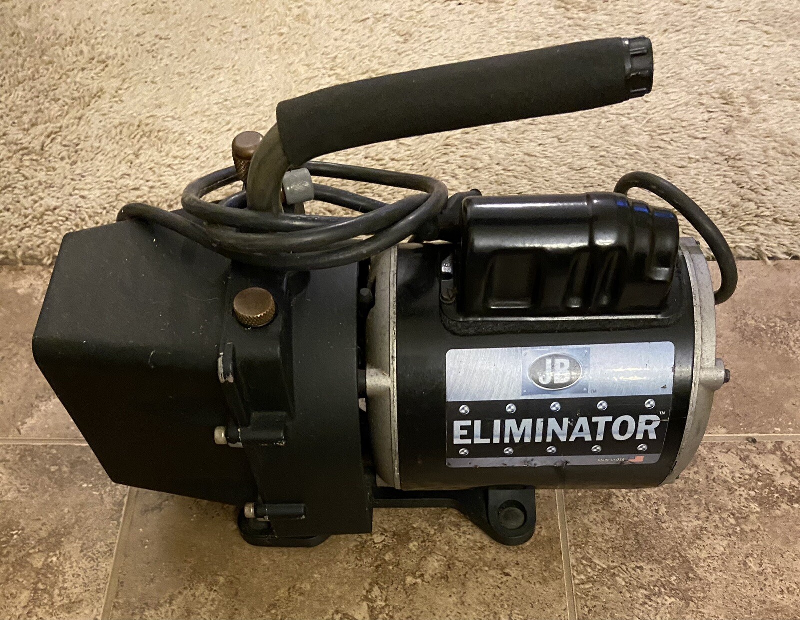 JB INDUSTRIES ELIMINATOR DV6E 6 CFM VACUUM PUMP. Oil Will Be Drained