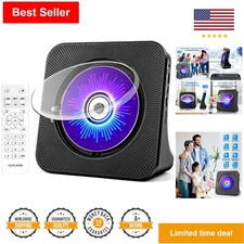 All-in-One 8-in-1 Versatile Bluetooth CD Player - Hi-Fi Stereo Sound - Black