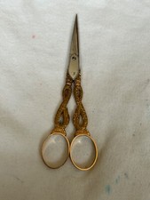 Antique 19th Century French 18K Gold Snake Scissors-