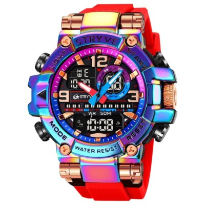 Men High Quality Digital-Analog Dual Movement Waterproof Watches Fashion Sports