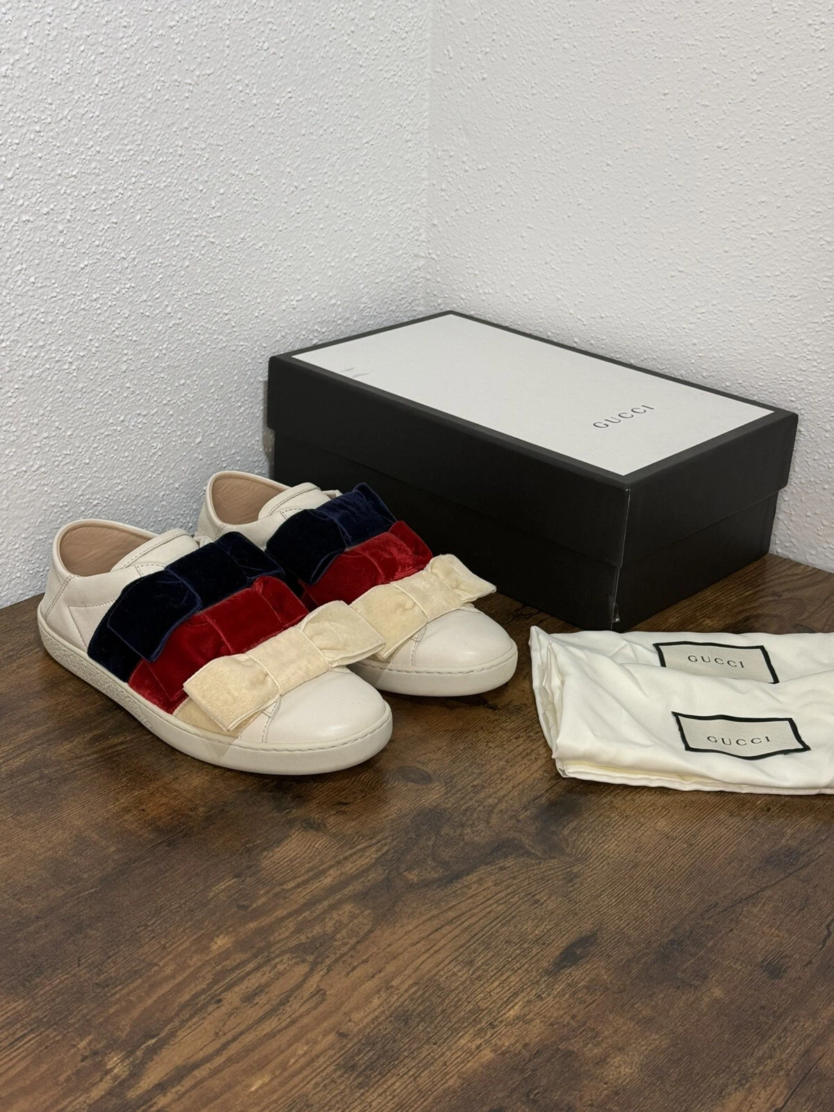 Rubans bas cuir Gucci Ace taille EU 35,5 US 5