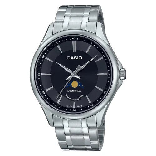 Reloj Hombre Casio MTP-M100D-1AVDF Cuarzo Fase Lunar Acero Inoxidable - Imagen 1 de 5