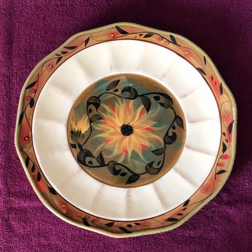 2 Certified International Margaret Le Van Sunflower Large Dinner Plates 11 3/4" - Picture 4 of 6