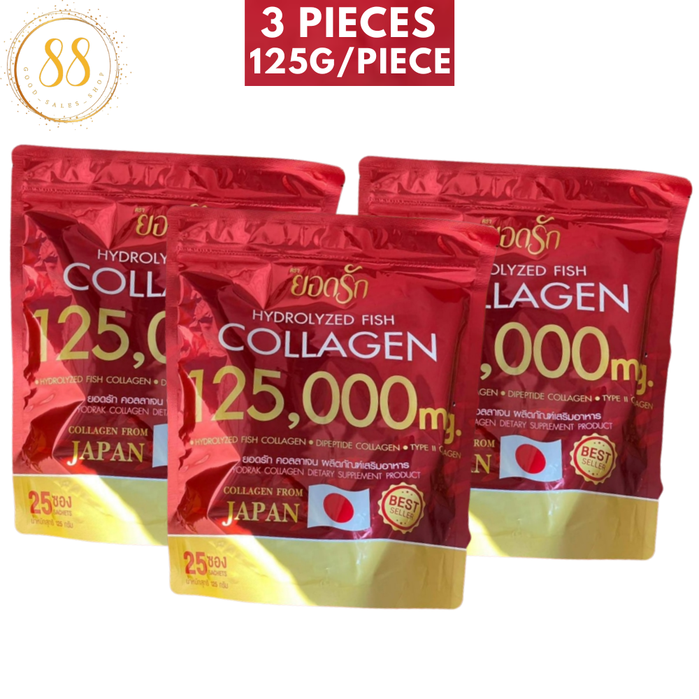 Yodrak Collagen powder, drink, imported from Japan, 125,00 mg, 125 grams per bag