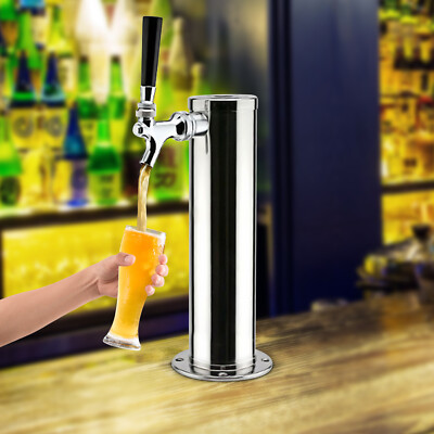 Edelstahl Schanks?ule Zapfhahn Bierturm Spender Zapfs?ule Biergl?ser Tragbar