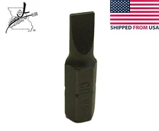 1x SL5.5 Slotted Flat 25mm 1" Long 1/4" Hex Shank Screwdriver Bit 5.5 mm Wide