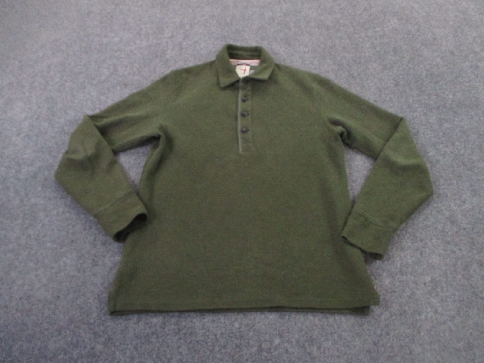 Relwen Sweater Mens M Green Polo Pullover Jumper Preppy Golf Classic Adult