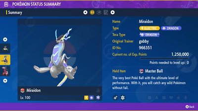 Pokémon Scarlatto/Violetto: Litwick Lucido ALPHA Modesto 6IV Con Master Ball