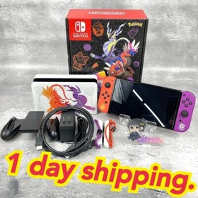 Nintendo Switch OLED Console Pok&eacute;mon Scarlet & Violet Edition Box 1 Day Shipping