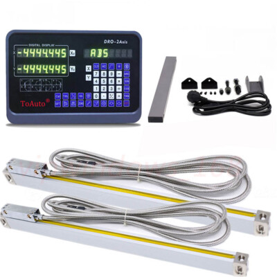 250*1000mm TTL Linear Scale+2 Axis DRO Digital Readout Encoder Mill Lathe US