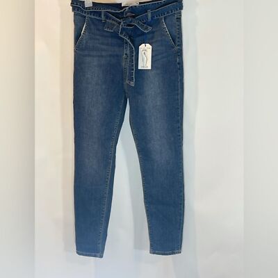 CELLO The Mimi Skinny Paper Bag Waist Medium Wash Juniors 13