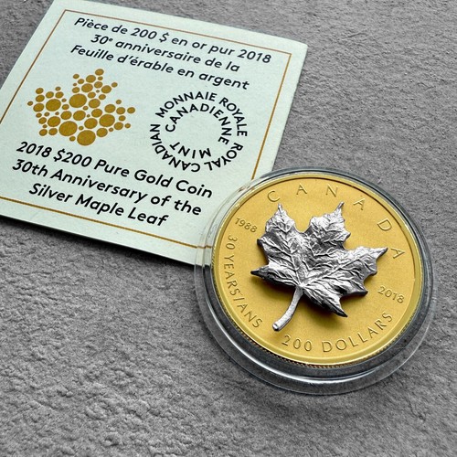 2018 Canada Celebrating SIlver Maple 1 oz Gold Coin