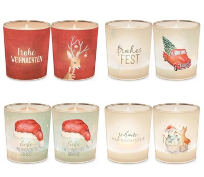 Ein Licht für Dich - Windlicht Teelicht Weihnachten Frohes Fest Weihnachtszeit