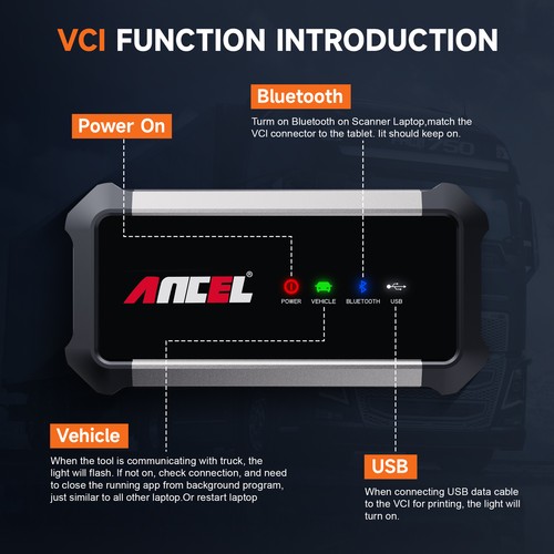 ANCEL X7 HD Heavy Duty Truck Scanner All System 12V 24V Diagnostic Tool DPF ECU - Picture 17 of 20