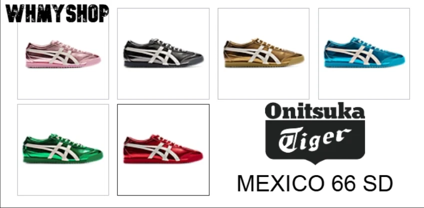 Onitsuka Tiger MEXICO 66 SD 6 Farben Herren Damen METALLIC Schuhe Sneaker
