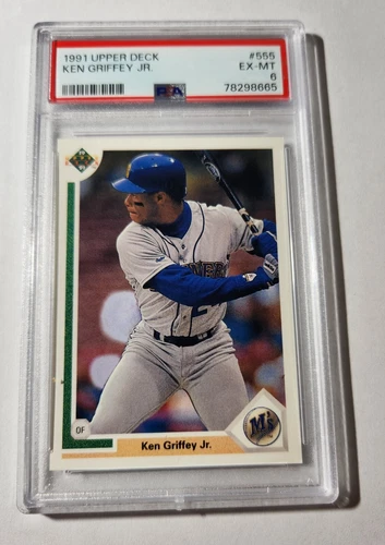 KEN GRIFFEY JR.  -- 1991 UPPER DECK -- #555 -- PSA EX-MT 6