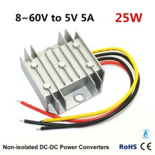 DC 8 60V to 5V 5A 25W power converter wide voltage waterproof step-down module