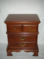Vintage Crawford Furniture Mfg Corp Wood Nightstand Side End Table