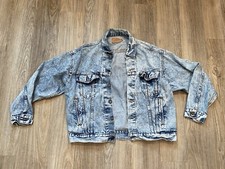 VINTAGE Levi's Jacket Mens Medium Denim Acid Wash Jean Coat 70507 0219 USA