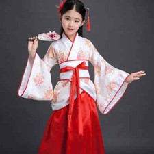 Costume Girls Children Kimono Traditional Vintage Ethnic Chorus Dance Costume