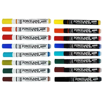 PÉBÉO Pebeo PORCELAINE 150 Oven Bake Dishwasher Safe Ceramic Paint Marker Pens